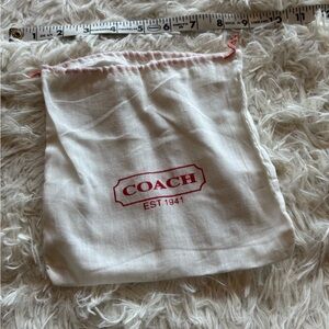 Coach white linen dust bag